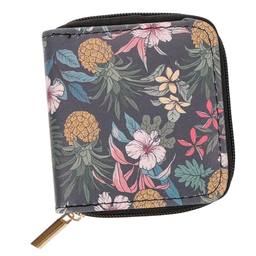 VALICLUD Kompakte Damen Geldbörse Mit Blumenmuster Pu Material Kleine Handtasche Für Karten Und Münzen Stilvolles Design Für Frauen Und Mädchen Für Alltag Und Reisen von VALICLUD