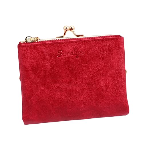 VALICLUD Kleine Geldbörse Damen Münzbeutel Mit Reißverschluss Aus Pu Tragbares Portemonnaie Für Kleingeld Und Scheine Wechselbeutel Für Handtasche von VALICLUD