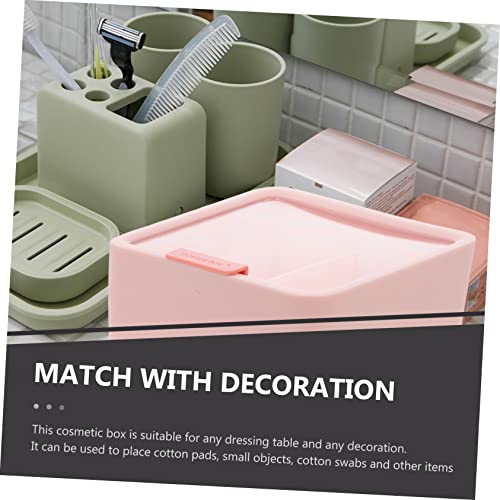 VALICLUD Aufbewahrungsbox Aus Plastik Mit Fächern Zum Aufbewahren Von Tupfern Organizer Für Schminktisch Platzsparendes Kunststoffbehältnis Für Badezimmer Und Wohnraum von VALICLUD