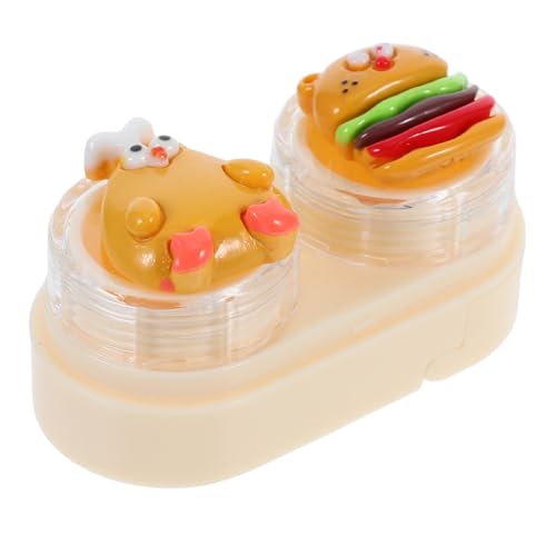 VALICLUD Kompakter Kontaktlinsenbehälter mit Niedlichem Tierdesign Praktischen Tweezern Tragbar für Reisen mit Innovativem Schubladenmechanismus zur Sicheren Aufbewahrung von Linsen von VALICLUD