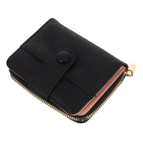 VALICLUD Kompaktes PU Kartenetui mit Reißverschluss RFID-Schutz Litchi Struktur Große Kapazität Mehrfache Kartenfächer Münzfach Elegantes Schlichtes Design für Alltag Reise und Business von VALICLUD