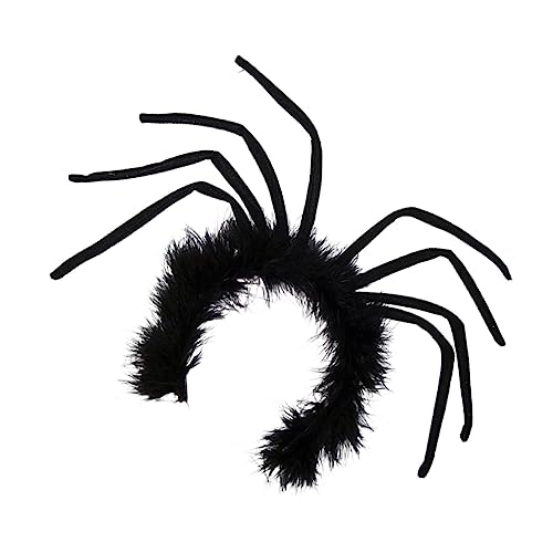 VALICLUD Kopfbedeckung Halloween-kostüm-haarband Halloween-requisiten-stirnbänder Halloween-party-stirnband Blutig Arm-make-up-reiniger Schwarzer Spinnenhaarreifen Skelett Maske Black Stoff von VALICLUD