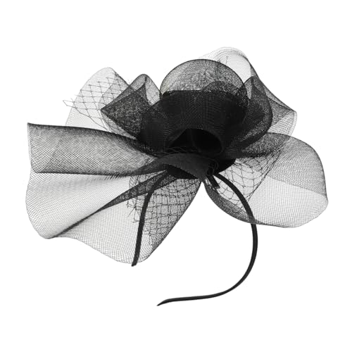 VALICLUD Schwarzes Fascinator-haarspangen-stirnband Für Frauen Netz- -bowknot-kopfstück Festival-haar-accessoires Fascinator-haar- Für Hochzeit Und Teeparty von VALICLUD