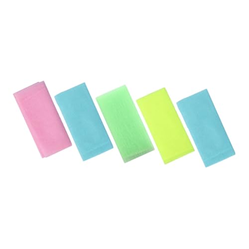 VALICLUD Koreanisches Peeling Badetuch 5 Stücke Langes Rückentuch Körperpeelingtuch aus Leichtem Nylon Maschinenwaschbar für Intensive Hautreinigung und Blutzirkulation von VALICLUD