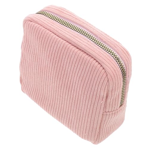 VALICLUD Schminktasche Aus Cord Mit Reißverschluss Reise-Kosmetiktasche Tragbarer Make-up-Organizer Für Damen Kosmetiktasche Mit Stauraum Für Reisen Camping Und Draußen von VALICLUD