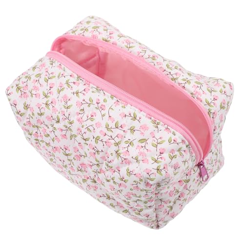 VALICLUD Kosmetiktasche Für Damen Gesteppte Blumenmuster Make-up Tasche Reise Kulturtasche Leicht Und Langlebig Für Unterwegs Geschenkidee Für Frauen Und Mädchen VALICLUD Kosmetiktasche Für Damen Gesteppte Blumenmuster Make-up Tasche Reise Kulturtasche Leicht Und Langlebig Für Unterwegs Geschenkidee Für Frauen Und Mädchen von VALICLUD