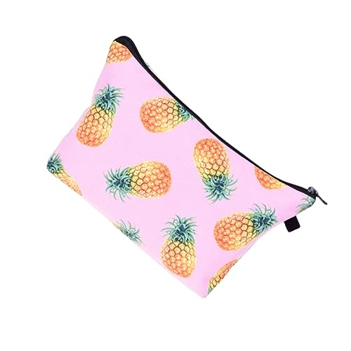 VALICLUD Kosmetiktasche Damen Pineapple Print Tragbare Make Up Tasche Leicht Kompakt Kosmetik Organizer mit Großem Fassungsvermögen für Reisen Alltag und Outdoor Nutzung von VALICLUD
