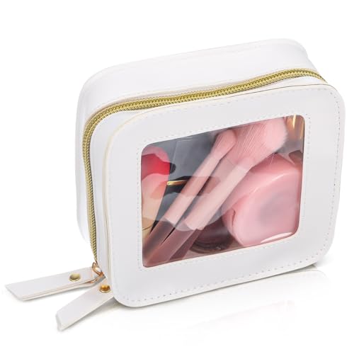 VALICLUD Transparente Schminktasche Aus PVC Und Pu Kleine Reisetasche Mit Reißverschluss Make-up-Aufbewahrungstasche Für Damen Lipgloss-Organizer Durchsichtige Aufbewahrungsbox Für von VALICLUD