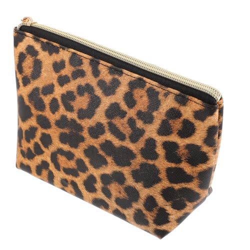 VALICLUD Kosmetiktasche Name Machen Reisen Reise-Kulturbeutel zum Aufhängen drucken Kosmetik Reisetasche Reise-Make-up-Taschen Damen Kulturbeutel Multifunktionale Beutel PU-Leder Leopard von VALICLUD