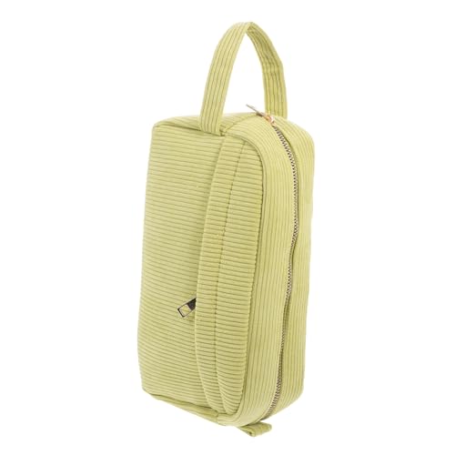 VALICLUD Reise Make-up Tasche Aus Cord Mit Großem Fach Und Vordertasche Für Make-up-Organizer Leicht Tragbar Mit Reißverschluss Für Damen Kosmetiktasche von VALICLUD