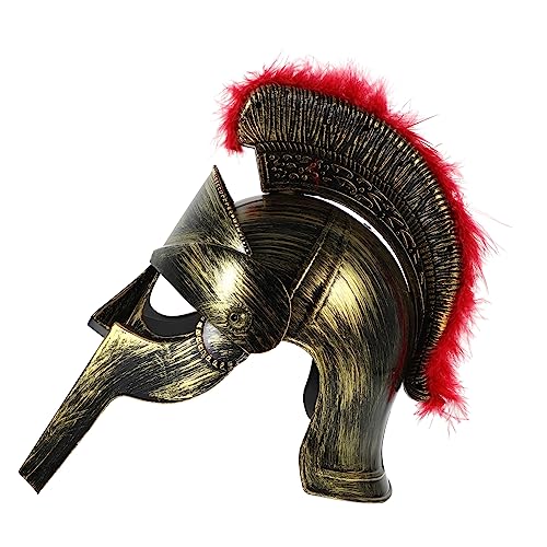 VALICLUD Kostümhut Für Erwachsene Römischer Kriegerhelm Mit Roten Federn Für Karneval Cosplay Halloween Und Mottopartys Hochwertige Verarbeitung Und Dekoratives Design von VALICLUD