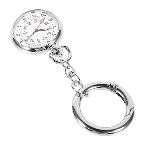 VALICLUD Krankenpflegeschüler-Formular taschenuhr Krankenschwester Uhr Nurse Watch wanduhre Schlüsselband ansehen Clip ansehen tragbare Uhr hängende Uhr Armbandmaterial: Legierung Silver von VALICLUD