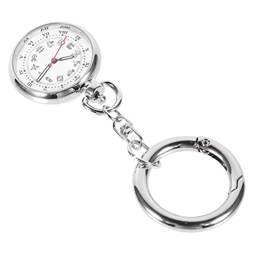 VALICLUD Krankenschwesteruhr Mit Schlüsselanhänger Taschenuhr Für Ärzte Und Krankenschwestern Aus Mit Leuchtenden Zeigern Präzise Quarzuhrwerk von VALICLUD