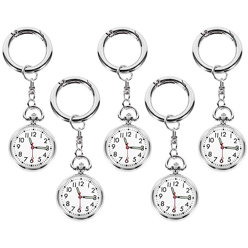 VALICLUD Krankenschwester-Taschenuhr Für Männer Und Frauen Quarz-Armbanduhr Mit Sekundenzeiger Krankenschwesteruhr Ansteckbare Schlüsselanhänger-Uhr Für Ärzte von VALICLUD