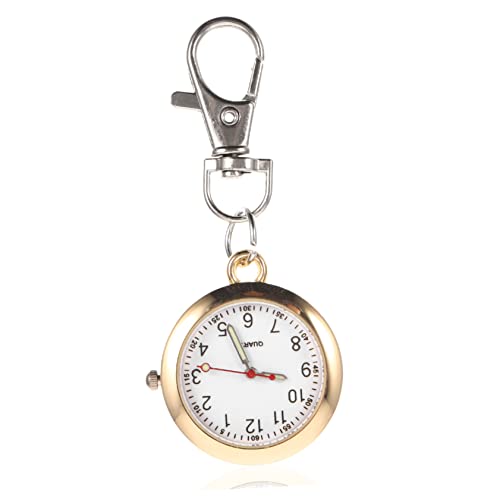 VALICLUD Krankenschwester Uhr kinderuhren Armbanduhr Trail Bell watsch Uhr Geschenkuhr Schlüsselanhänger Uhren für Krankenschwestern Jungs sehen Pflegeuhr Zinklegierung Golden von VALICLUD