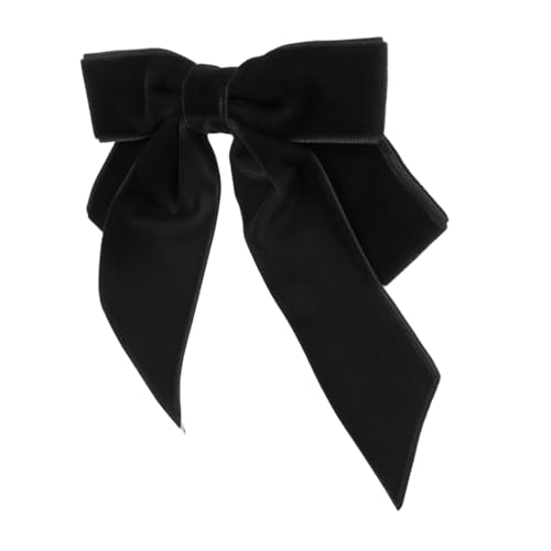 VALICLUD Krawatte Brosche mit schwarzer Schleife Broschennadel mit Schleife Frauen Fliege damen fliege damen brosche dekoration Fliegen Männer schwarzer Bowtie Samtschleifen Samtstoff Black von VALICLUD