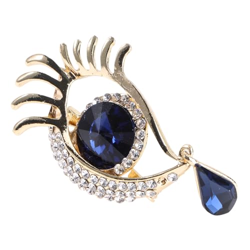 VALICLUD Kreative Augenbrosche mit Strasssteinen Brosche als Kleidungsschmuck Langlebige Brustnadel Einzigartiges Design Stilvolles Accessoire für Damen und Geschenke von VALICLUD