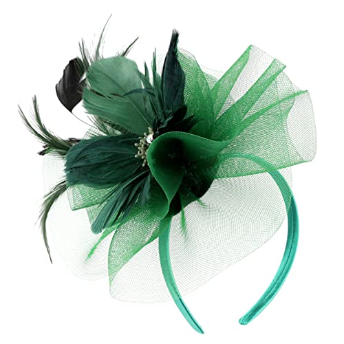 VALICLUD Kreative Blume Form Haar Clip Kopfschmuck Net Garn Kopfbedeckung Dunkelgrün Haarschmuck für Hochzeits und Party Accessoire von VALICLUD