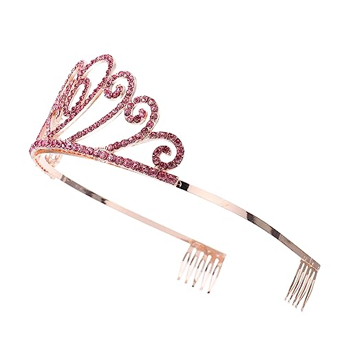 VALICLUD Kreative Geburtstagskrone Tiara für Mädchen Eleganter Haarschmuck für Partys Foto Requisiten und Festliche Anlässe Sicher und für Kindergeburtstag von VALICLUD