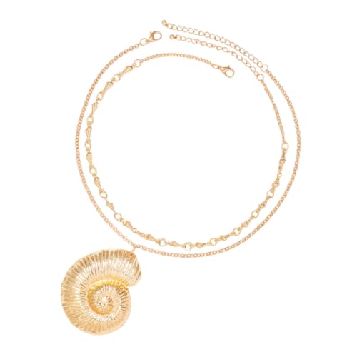 VALICLUD Kreative Lange Halskette für Damen mit Goldfarbenem Muschel Anhänger Modischer Schmuck Geschenkidee Stilvolle Pulloverkette Elegantes Accessoire für Strand und Freizeitoutfits VALICLUD Kreative Lange Halskette für Damen mit Goldfarbenem Muschel Anhänger Modischer Schmuck Geschenkidee Stilvolle Pulloverkette Elegantes Accessoire für Strand und Freizeitoutfits von VALICLUD