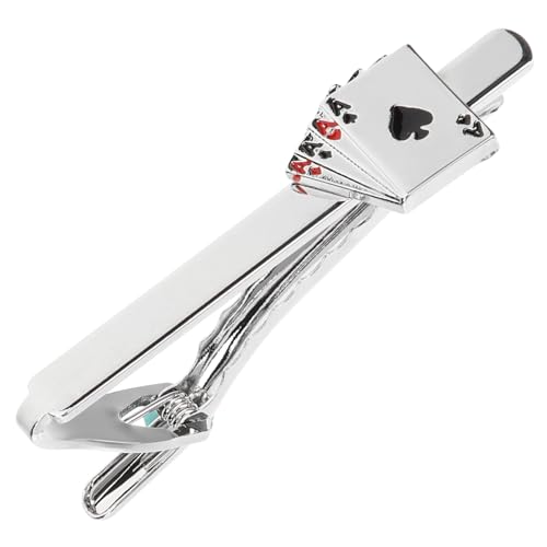 VALICLUD Kreative Poker Krawattenklammer Herren Anzug Accessoire Eleganter Business Stil für Hemd und Anzug Büro Party Geschenkidee von VALICLUD