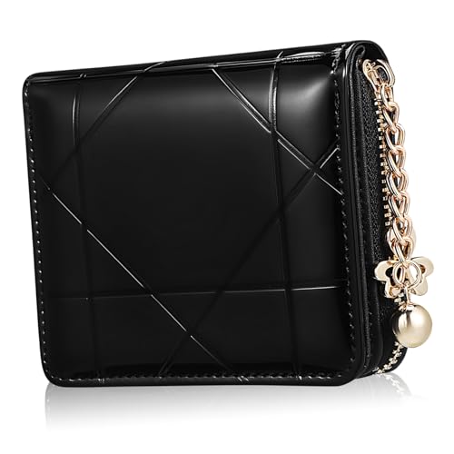 VALICLUD Kreditkartenetui Für Damen Slim Wallet Mit Münzfach Handlicher Kartenhalter Aus Kunstleder RFID-Schutz Praktische Geldbörse Für Alltag Und Reisen von VALICLUD