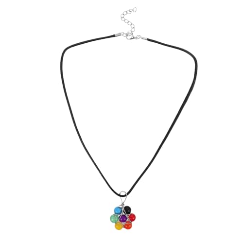 VALICLUD Kristallanhängerkette für Damen Verstellbare Perlenhalskette mit Mehrfarbigen Steinanhängern für Partys Langlebig VALICLUD Kristallanhängerkette für Damen Verstellbare Perlenhalskette mit Mehrfarbigen Steinanhängern für Partys Langlebig von VALICLUD