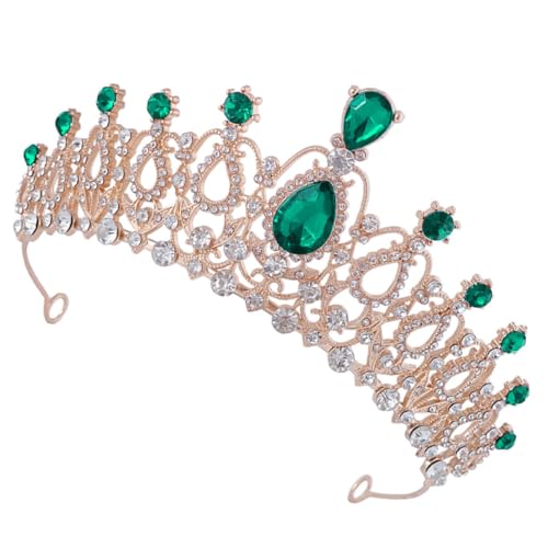 VALICLUD Mädchen Krone Metall Haarschmuck Junge Mädchen Tiara Geburtstagsparty Strass Zubehör Haaraccessoires Mädchenkopfschmuck Kindertiara von VALICLUD