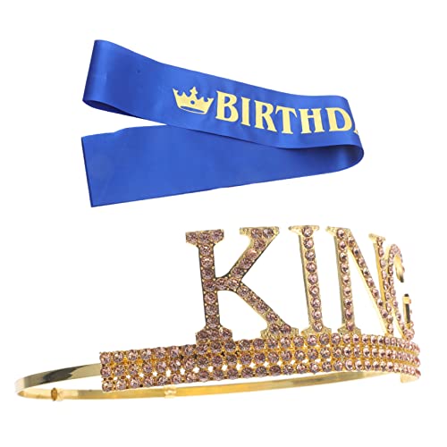 VALICLUD Krone Für Männer Geburtstagskronen Kostümkronen Abschlussballdekorationen Geburtstagsdekorationen Königskrone Cosplay Krone Pailletten Zubehör von VALICLUD