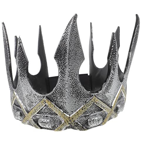 VALICLUD Krone Für Männer Retro Kopfschmuck Stilvolle Haarkrone Partykostüm Kopfbedeckung Dekorative Herrenkrone Mittelalter Design von VALICLUD