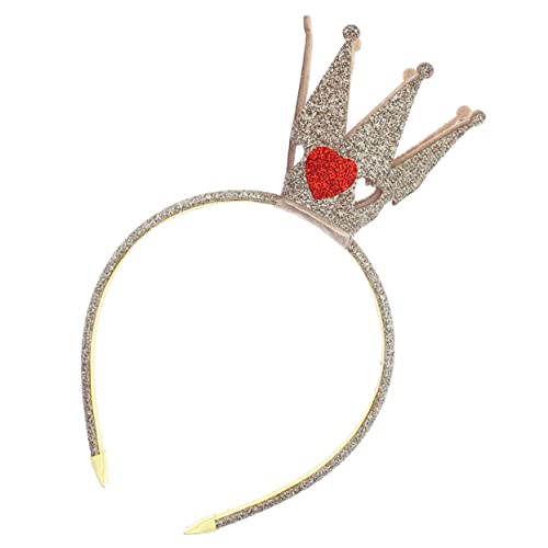 VALICLUD Krone Haarreifen für Glitzernde Stirnbänder mit Herzförmigem Design Haaraccessoires für Kindergeburtstage und Feste Leicht und Bequem für Kleine Prinzessinnen von VALICLUD