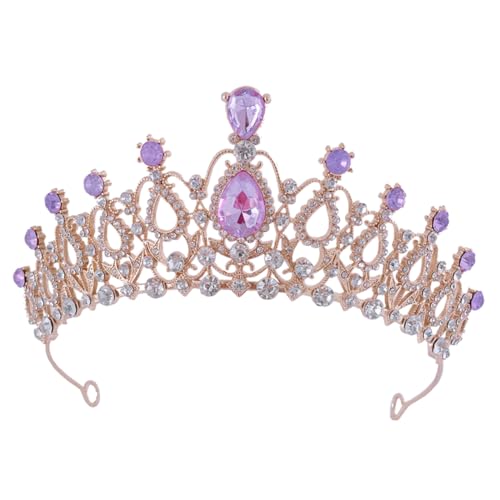 VALICLUD Krone Haarschmuck mit Kristallen Tiara für Geburtstagsfeiern und Besondere Anlässe Farblich Abgestimmt und Leicht und Bequem von VALICLUD