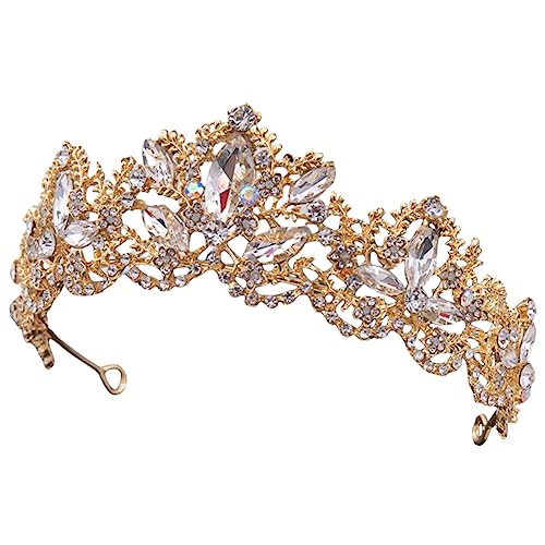 VALICLUD Braut Tiara Strasskrone für Hochzeit Haarschmuck Langlebige Kopfbedeckung Festliches Zubehör für Mädchen Hochzeitskrone von VALICLUD