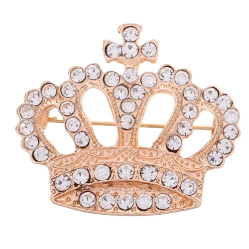 VALICLUD Kronenbrosche Kleidernadel Damen Revers Pin Strass Brosche Pin Schal Brosche Pin Mantel Schoß Pin Kronen Brosche Krone Revers Pin Queen Brosche Queen Pins Anzug Brosche Pin Silber von VALICLUD