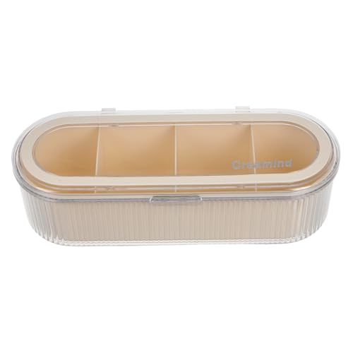 VALICLUD Kunststoff-make-up-box Mit Fächern Unterteilt Transparenter Kosmetik-organizer Aufbewahrungsbehälter Für Schminktisch Badezimmer Küche Büro Basteln Dusche von VALICLUD