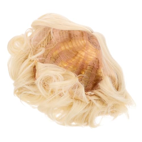VALICLUD Kurze Lockenperücke Für Damen Synthetische Goldene Retro- Für Kostümpartys Leicht Und Atmungsaktiv Für Teenager Und Auftritte von VALICLUD