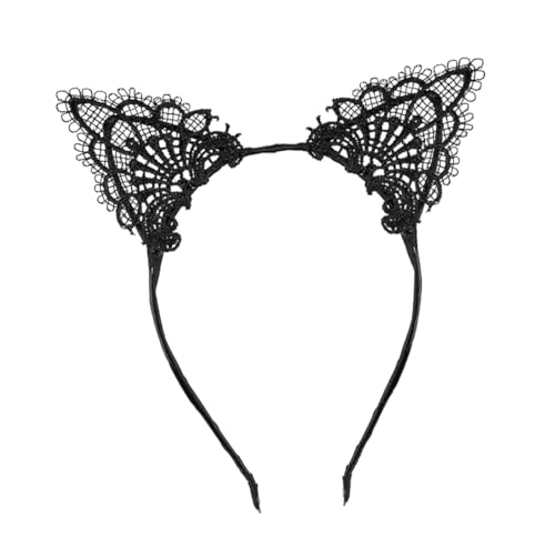 VALICLUD Lace Katzenohren Haarband für Damen Niedliches Accessoire für Weihnachtsfeiern Halloween Cosplay und Maskenbälle für Partys Party Accessoire mit Katzenhaftem Design von VALICLUD