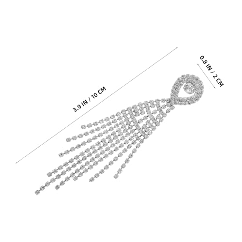 VALICLUD Baumelnde Ohrringe Für Damen Mit Strassquaste Silberne Ohrhänger Funkelnde Glitzer-ohrhänger Strass-ohrringe Für Mädchen Und Damen Baumelnde Glitzer-ohrringe Für Partys Und von VALICLUD