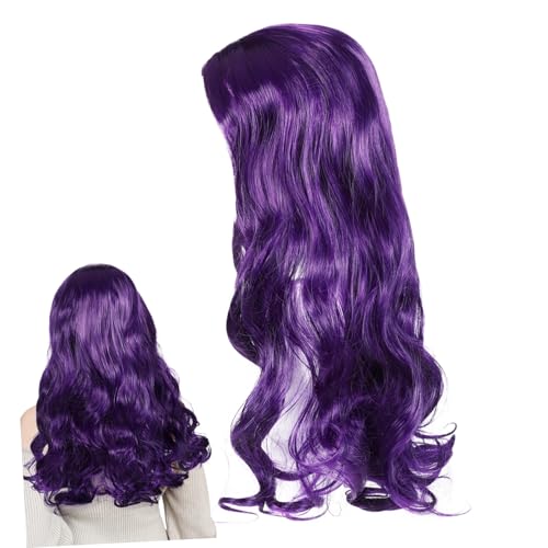VALICLUD Lange Gewellte Perücke für Frauen Mittellanger Mittelscheitel Natürlich Aussehende Synthetische Haare Hitzebeständig Atmungsaktiv Bequem Vielseitig Tragbar für Alltag und Party von VALICLUD