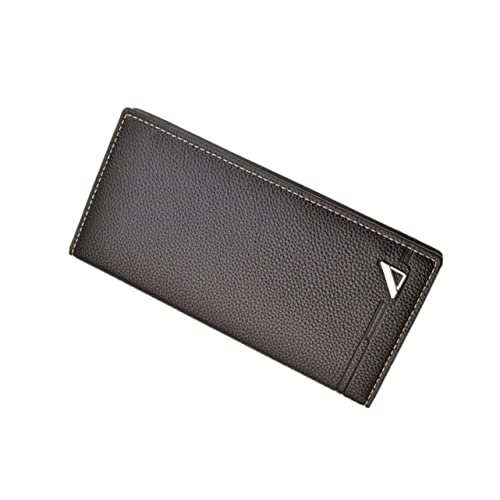 VALICLUD Lange Herren Geldbörse Pu- Dreifach Faltbare Brieftasche Kaffee Mit Kartenfächern Und Praktischem Design Für Minimalistischen Stil Und Täglichen Gebrauch von VALICLUD