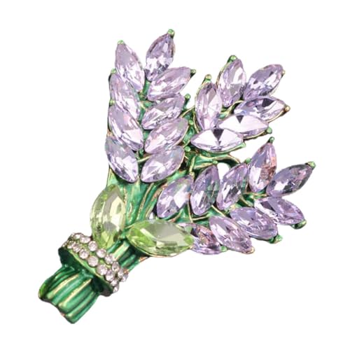 VALICLUD Lavendel Blumenbrosche mit Strass Damen Anstecknadel Dekorativer Lapel Pin für Kleidung Mäntel und Hüte Eleganter Modeschmuck für Frauen Vielseitig Verwendbar als Geschenk VALICLUD Lavendel Blumenbrosche mit Strass Damen Anstecknadel Dekorativer Lapel Pin für Kleidung Mäntel und Hüte Eleganter Modeschmuck für Frauen Vielseitig Verwendbar als Geschenk von VALICLUD