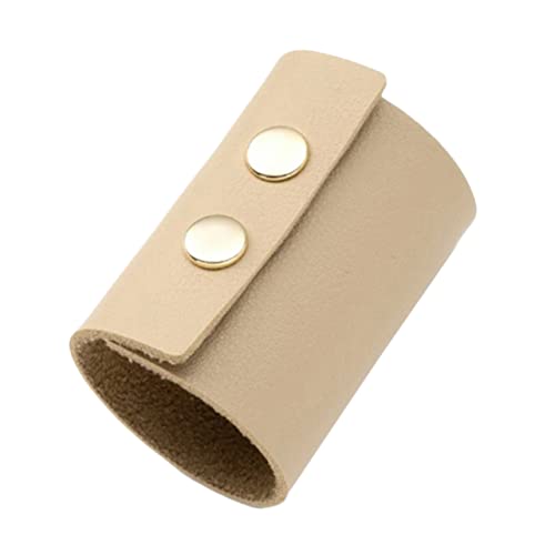 VALICLUD Leder Haargummis Für Mädchen Ponytail Halter Mit Druckknopf Retro Pu Haaraccessoires Für Dickes Lockiges Oder Glattes Haar Für Schule Büro Und Partys von VALICLUD