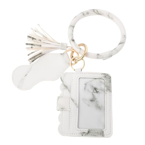VALICLUD Reise Kosmetik Makeup Tasche Lippenstifthalter Mit Armband Und Schlüsselanhänger Stylisches Kartenetui Für Reisen Wandern Partys Und Mehr Marmor von VALICLUD