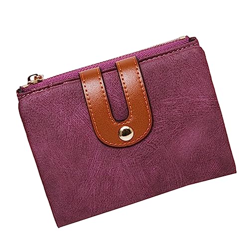 VALICLUD Ledergeldbörsen Für Damen Geldbörse Aus Pu- Mit Reißverschluss Faltbare Aufbewahrungstasche Mit Münzfach Und Schnalle Praktisch Und Leicht Zu Tragen von VALICLUD