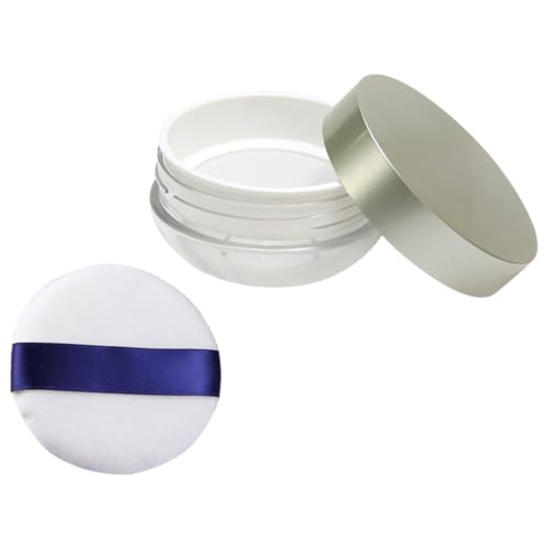 VALICLUD Leere Lose Puderbox für Damen Hochwertiger Kosmetischer Behälter mit Elastischem Netz Kompakt Langlebig Flip Top Design für Foundation und Losen Puder Zufällige Zufällige Farbe von VALICLUD