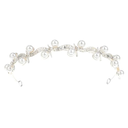 VALICLUD Legierungsstirnband Mit Perlenkopfschmuck Für Mädchen Und Frauen Perlenhaarband Als Modisches Haaraccessoire Für Kostümpartys Feiertage Weihnachts Und Karnevalfeiern von VALICLUD