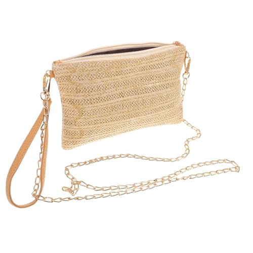 VALICLUD Leichte Gewebte Damen Umhängetasche mit Großem Fassungsvermögen Komfortablem Schulterriemen Modischer Sommer Handtasche für Strand und Alltag von VALICLUD