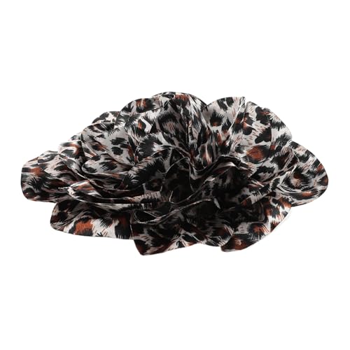 VALICLUD Leichte Handgefertigte Leoparden blumenbrosche aus Französischem Satin Große Dekorative Anstecknadel für Damen Vielseitiges Accessoire für Kleidung Schals Hüte bei Hochzeit Party von VALICLUD