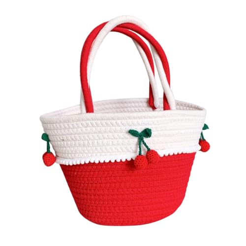 VALICLUD Leichte Handgewebte Strohtasche Damen Modische Strandtasche Groß Tragbare Sommer Tote Bag für Strand Party Shopping Urlaub Vielseitige Umhängetasche mit Großem Fassungsvermögen von VALICLUD