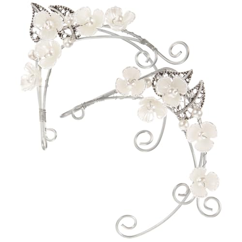 VALICLUD Leichte Ohrclips Damen Ohrklemmen mit Perlen Ear für Frauen und Mädchen Modischer Schmuck für Partys Cosplay und Alltag Ohrloch und von VALICLUD